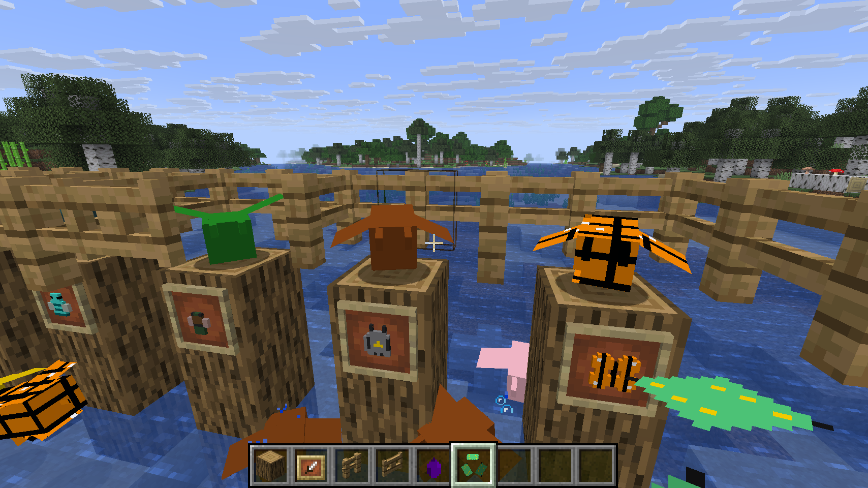 Biome-specific pollinators on their hive blocks