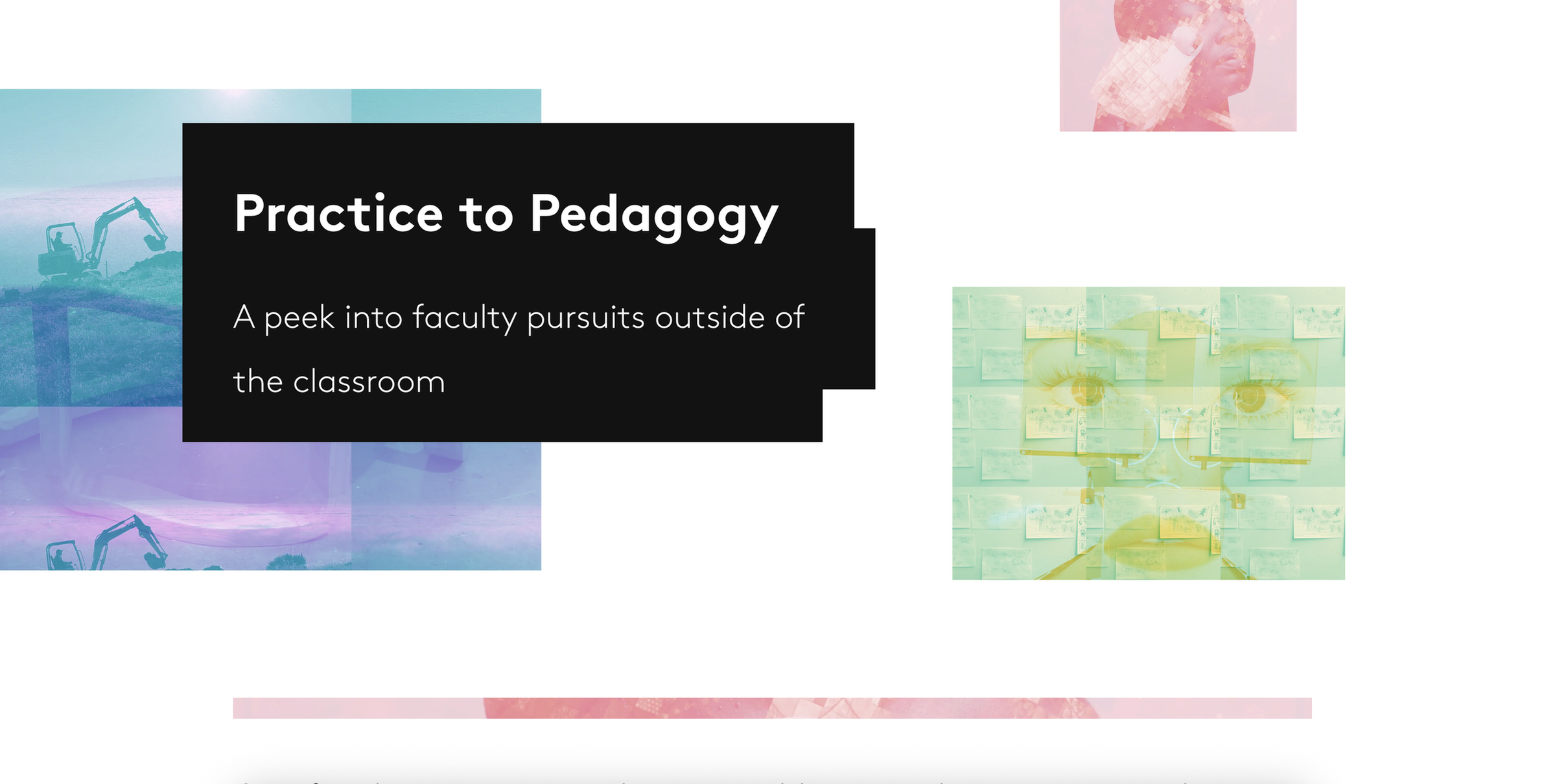 Design faculty showcase multimedia storytelling page